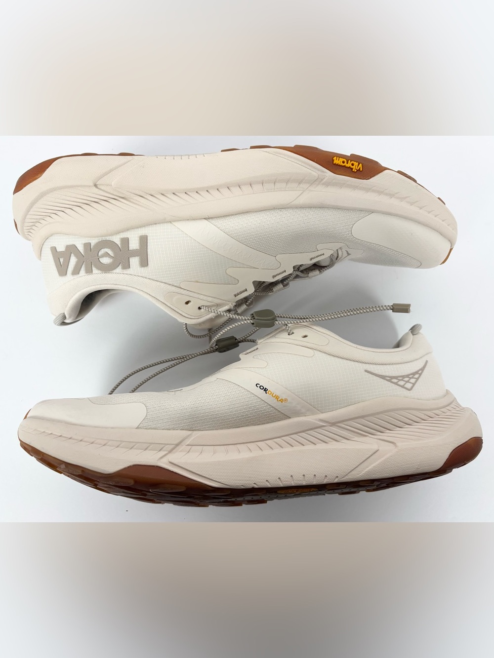 HOKA Women’s Transport Commuter Pull On Comfy Hiking Walking Shoes in Eggnog - Picture 4 of 9